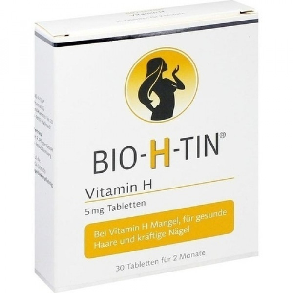 Таблетки с биотином для кожи волос ногтей BIO-H-TIN Vitamin H 5 mg für 2 Monate Tabletten 30 шт Dr. Pfleger Таблетки с биотином для кожи волос ногтей BIO-H-TIN Vitamin H 5 mg für 2 Monate Tabletten 30 шт Dr. Pfleger